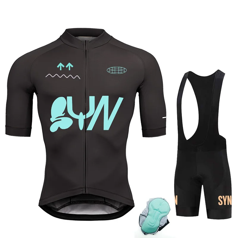 

2026 Team Cycling Jersey Set Men SYN Cycling Clothing Summer Road Training Bike Shirts Suit Bicycle Bib Shorts MTB Uniform