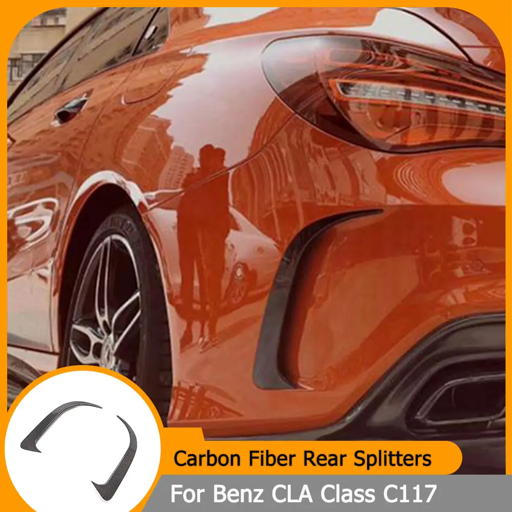 

Сплиттеры заднего бампера из углеродного волокна для Mercedes-Benz CLA Class C117 CLA 200 250 CLA45 AMG 2014-2019, ласты заднего канарта