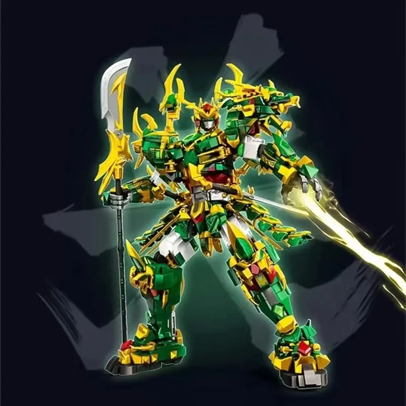 2068PCS Armor Phantom Ninja Shanhai Jing Qing Dragon God Beast Mech Action Figure Brick  Building Blocks Adults Toys Boys Gifts