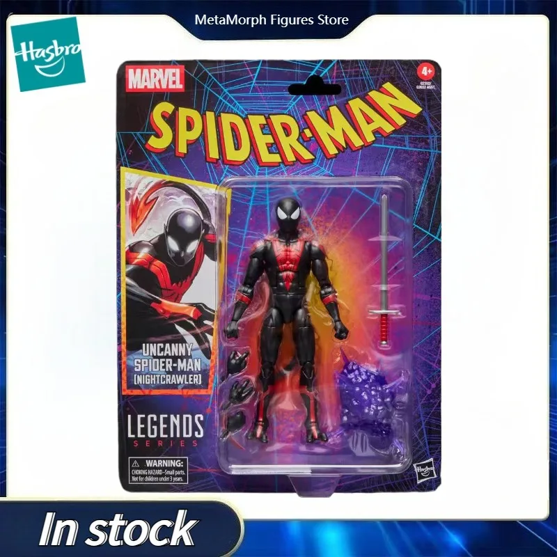 

Original Hasbro Marvel Legends Series UNCANNY Spider-Man NIGHTCRAWLER Anime Figure Toy Collection Gift