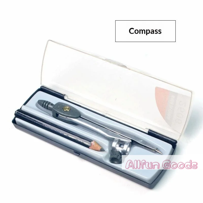 [TG835]Metal Compass Set Locking Tool For Drawing Circles Fits Pens Up To 0.39 Inch For Students & Drafting