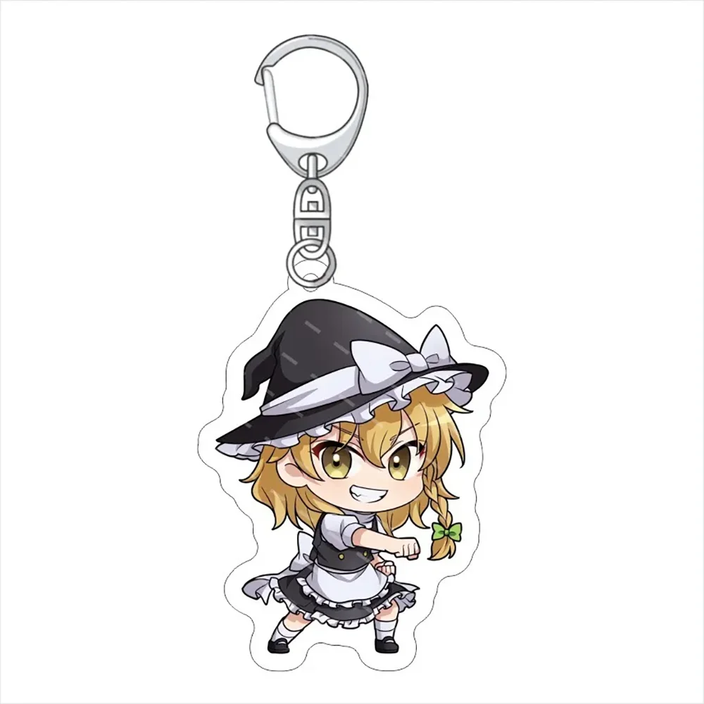 Porte-clés en acrylique, projet TouHou personnalisé, périphériques d'anime, Version Q, dessins animés mignons, sac à dos créatif, pendentif, bijoux cadeau pour fille, bricolage
