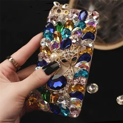 Rhinestone Fox Case, Luxury Crystal Diamond Coque, Case for iPhone 16Plus 15, 14 Max, 11, 12, 13 Mini, Pro Max, X, XS