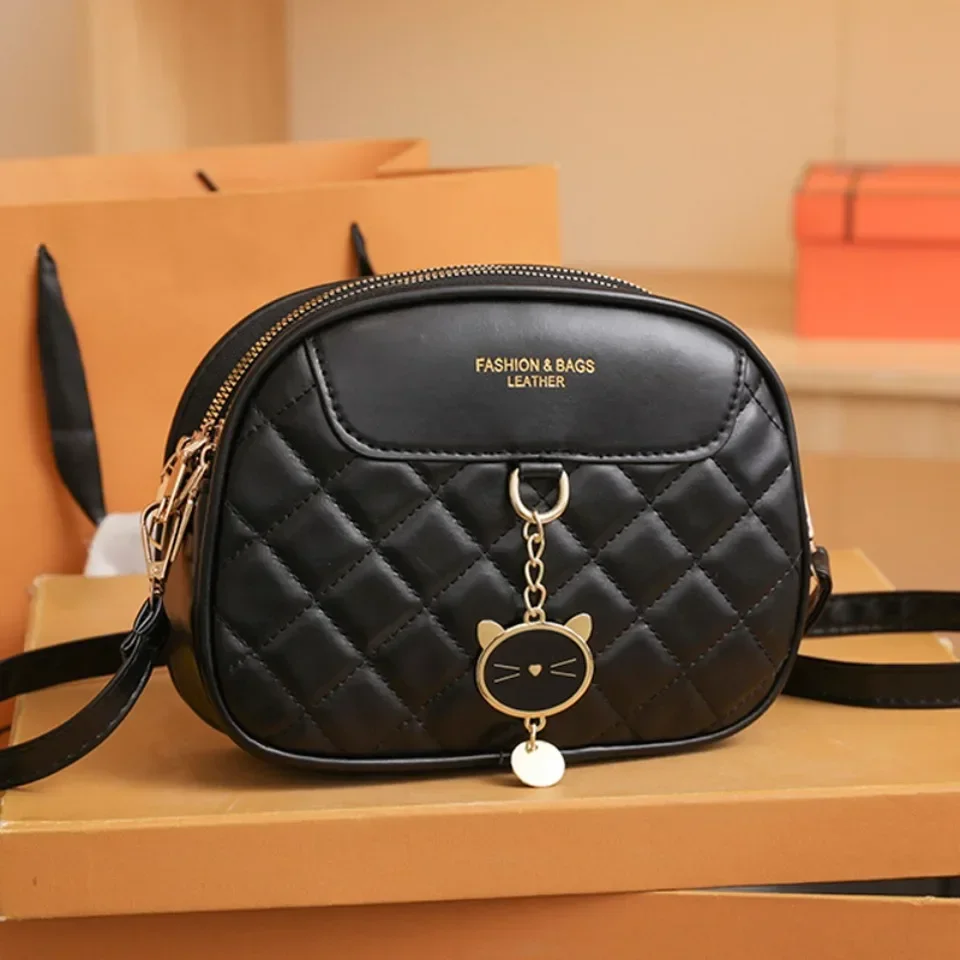 

Women's Fashion Soft PU Leather Crossbody Bag with Three-Layer Pocket Design Luxury Shoulder Bag for Trendy and Elegant Style