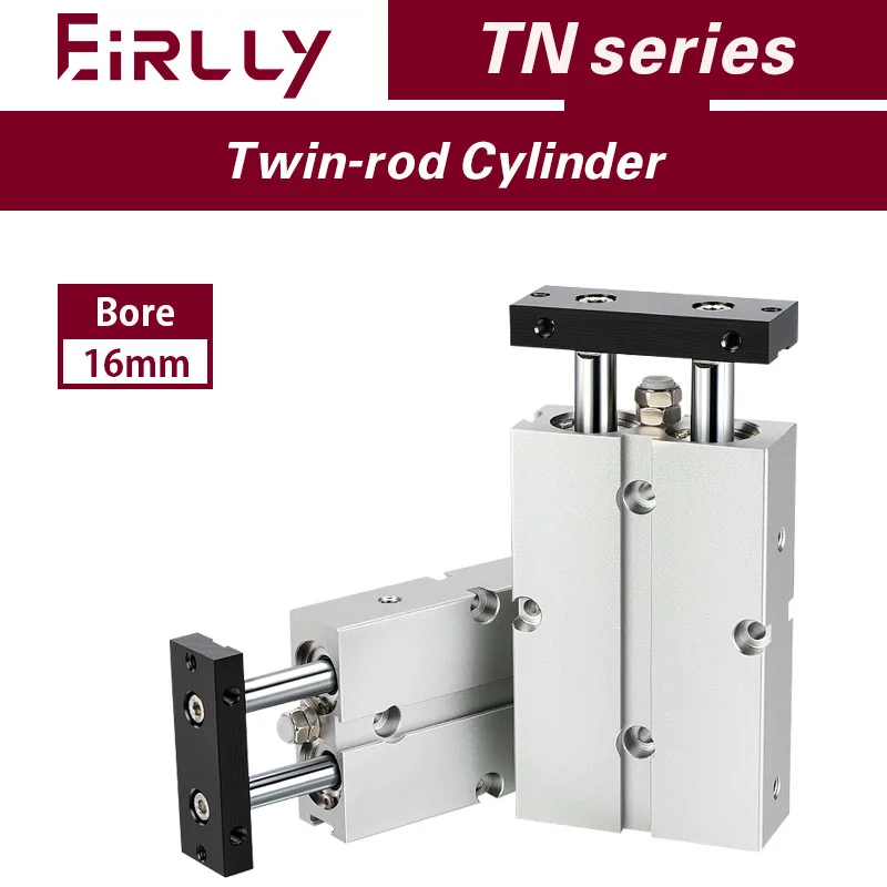 

TN16X20S Twin-rod cylinder TN double acting bore size 16mm stroke 10-200 with magnet Air Cylinder TN16X10S TDA16X20S TN16X50S