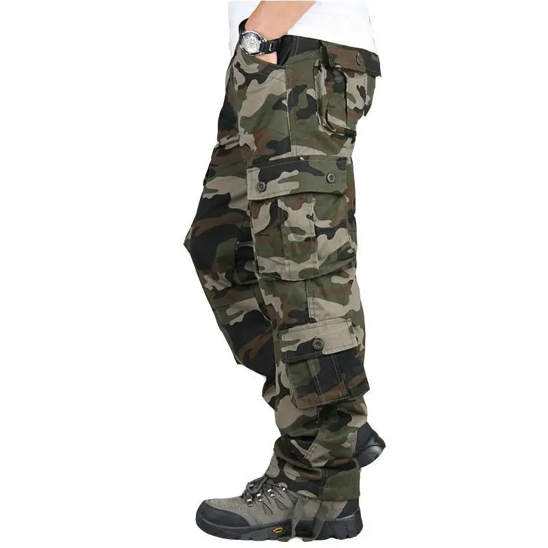 Tactische Cargobroek Heren Katoenen Overalls Outdoor Werkbroek Big Size Hombre Kleding Camo Wandelbroek