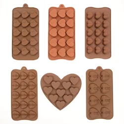 Heart Shape Silicone Chocolate Mold Food Grade Biscuits Candy Mould DIY Fondant Molds