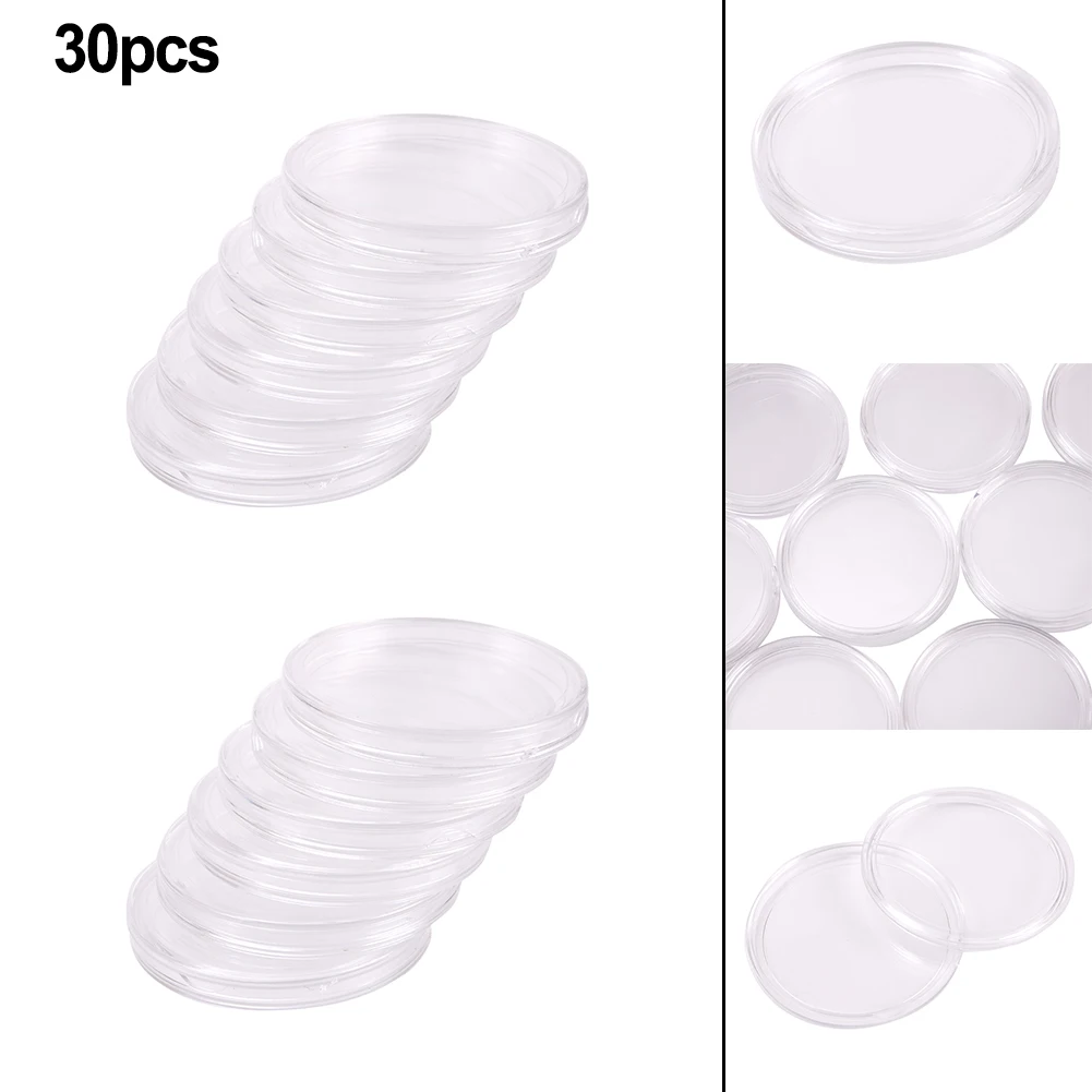 Storage Box Coin Box Plastic Scratch Resistant Airtight Capsule Easy Open Holder Round Simple 1Oz Coin Stylish