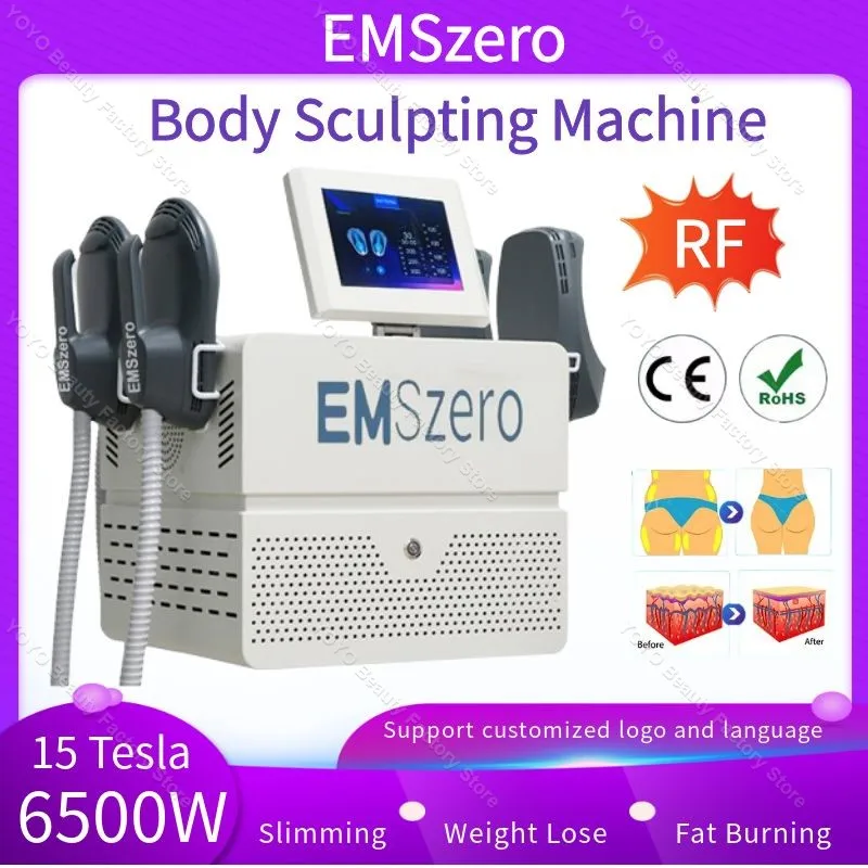 15 Tesla EMSzero Neo Slimming Machine 200HZ 6500W EMS RF Body Sculpting Fat Burning Contouring Electromagnetic Muscle Stimulate