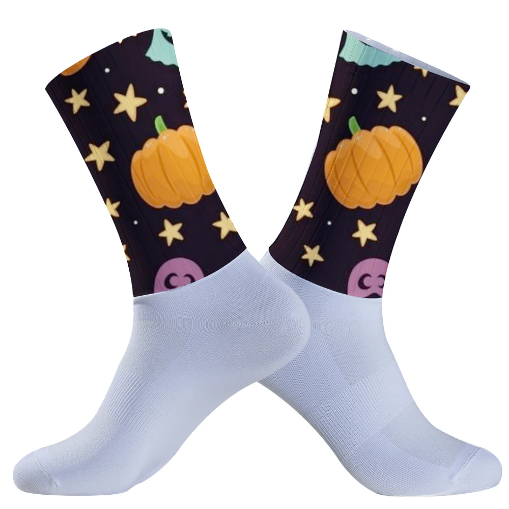 2024 neue Anti-Rutsch-Laufs ocken Halloween-Rad socken Frauen Männer zielten auf Kompression sports ocken für Fußball basketball