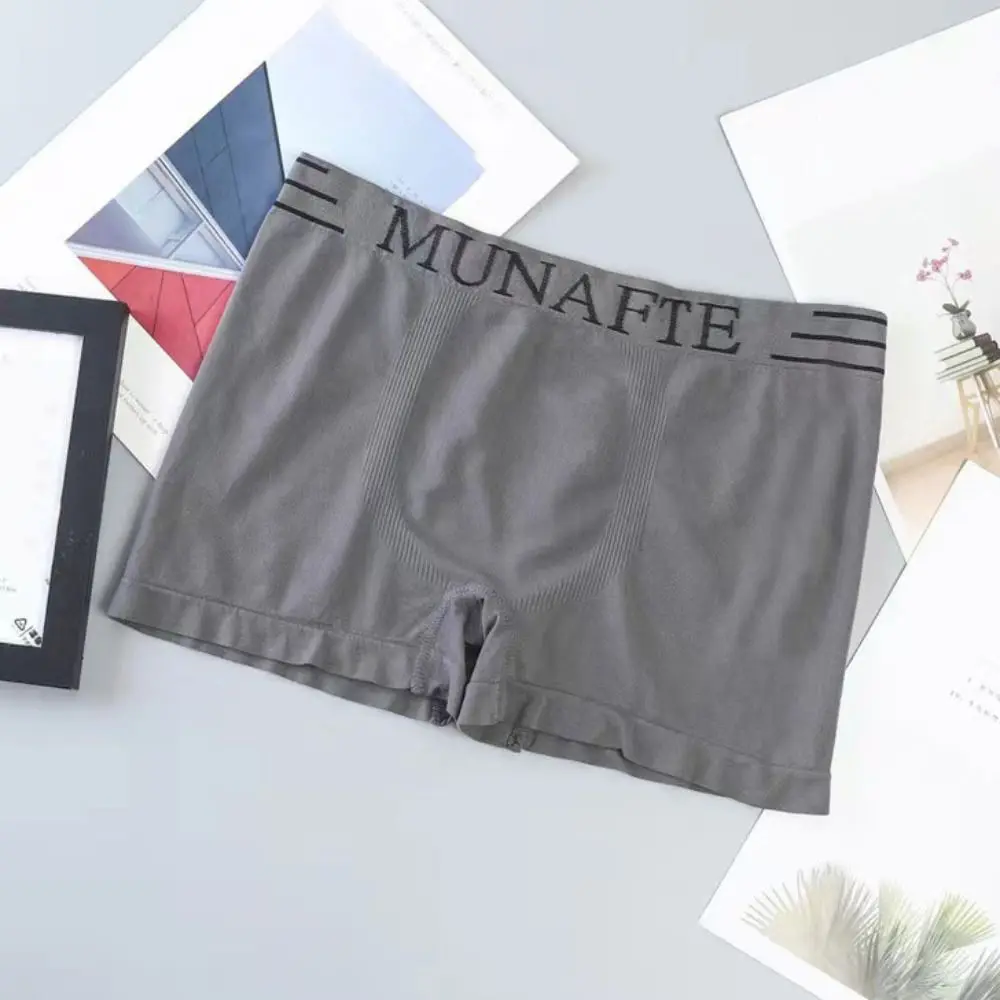 

5Pcs Quick Drying Boxer Underwear Letter Breathable Elastic Boxer Briefs Sports Underwear Mid-Waist Men Thin Underwear Sports