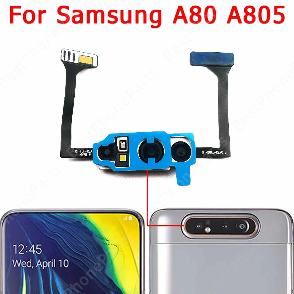 Cámara trasera para Samsung Galaxy A50 A50s A60 A70 A70s A80 A90 A10 A10e A10s A20 A20e A20s A30 A30s A40 piezas del módulo de cámara trasera