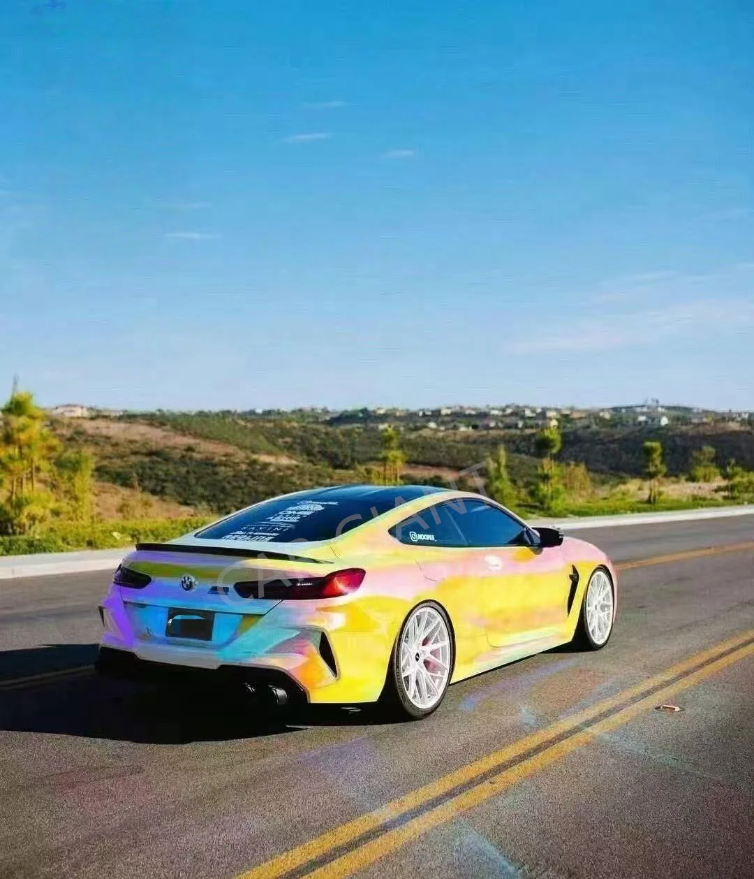 Rainbow chrome powder Holographic Chroming vinyl Wrap Self-Adhesive Film Decal Air-Release Bubble Free DIY Car Wrapping Roll
