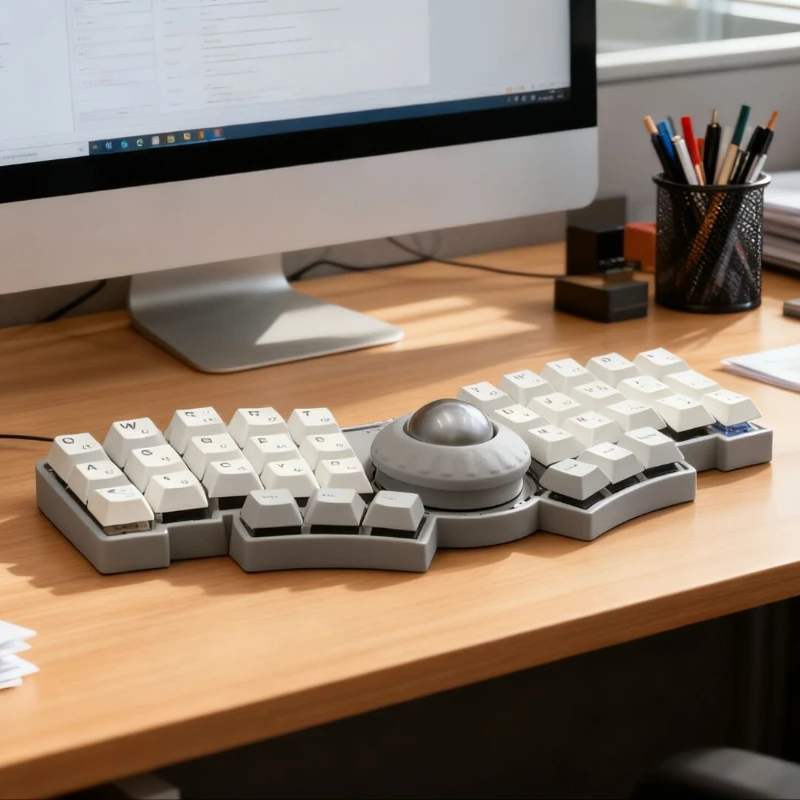 

NEW C35 Trackball Ball Wired Keyboard Custom Hot Swap RGB Qmk Via 10 Layer RP2040 Master Control Custom Key Positions for Gamers