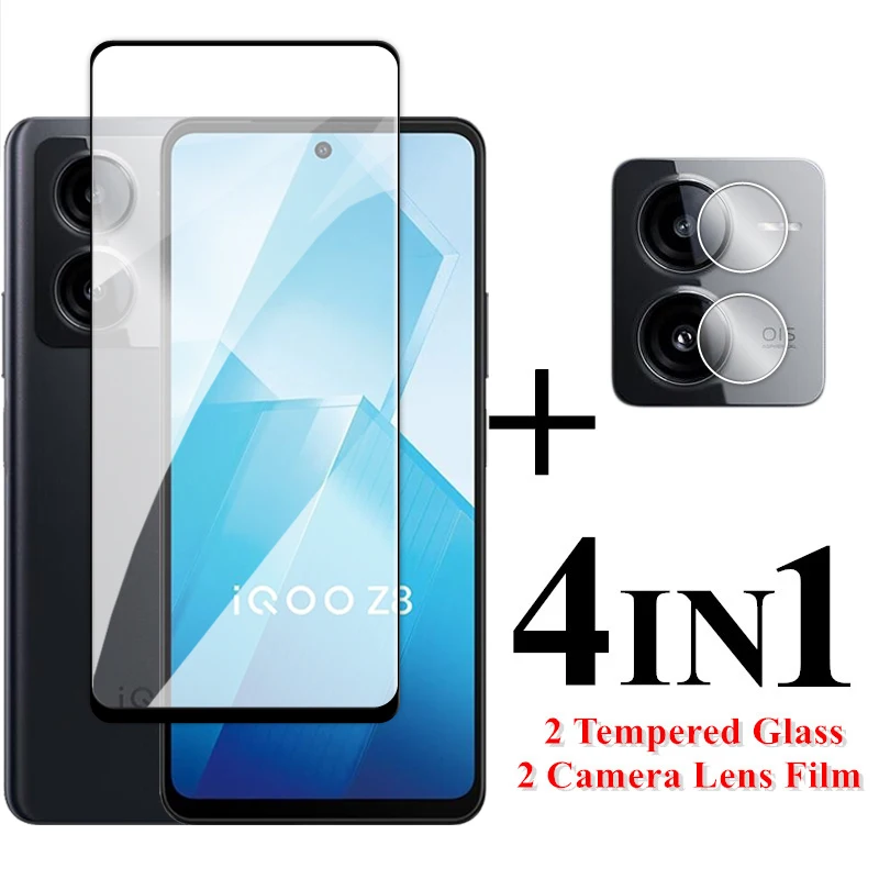 

For Vivo IQOO Z8 Screen Protector 6.64 inch Full Cover Glass For IQOO Z8x Z8 Tempered Glass For Vivo IQOO Z8 Camera Lens Film