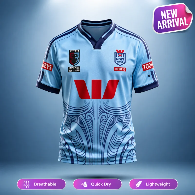 2026 Summer New NSW New 3D Print Rugby League Jersey Family Matching T-shirt Suitable for Daily and Training Wear