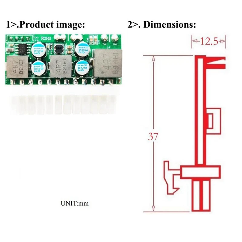 DC-ATX 120W 24Pin Power Supply Module Switch Pico PSU Auto Mini ITX High DC-ATX Power Module ITX Replacement Spare Parts