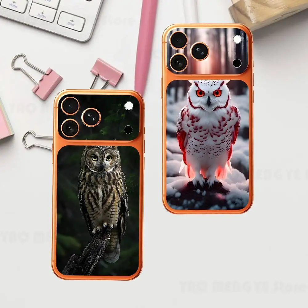 

Cut Animal Owl For IPhone 17 Pro ProMax Full Back Cover Decal Wrap Skin Rear Protective Sticker Film