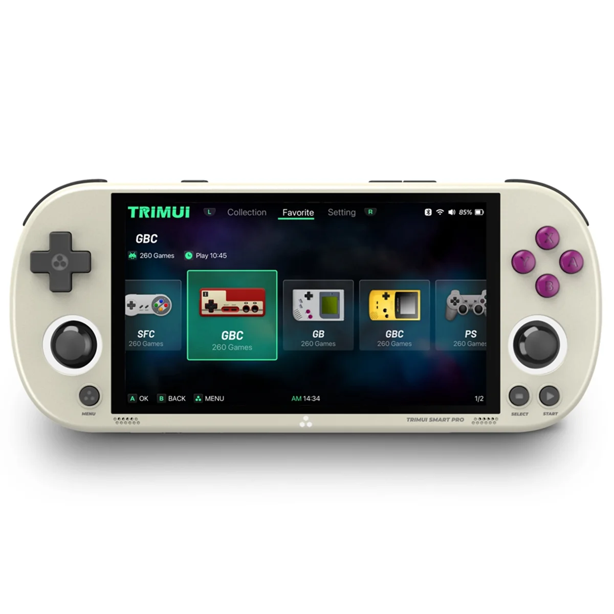 

TRIMUI Smart Pro Open Source Handheld Game Console Retro Arcade HD 4.96 Inch IPS Screen Game Console Linux System(Gray)