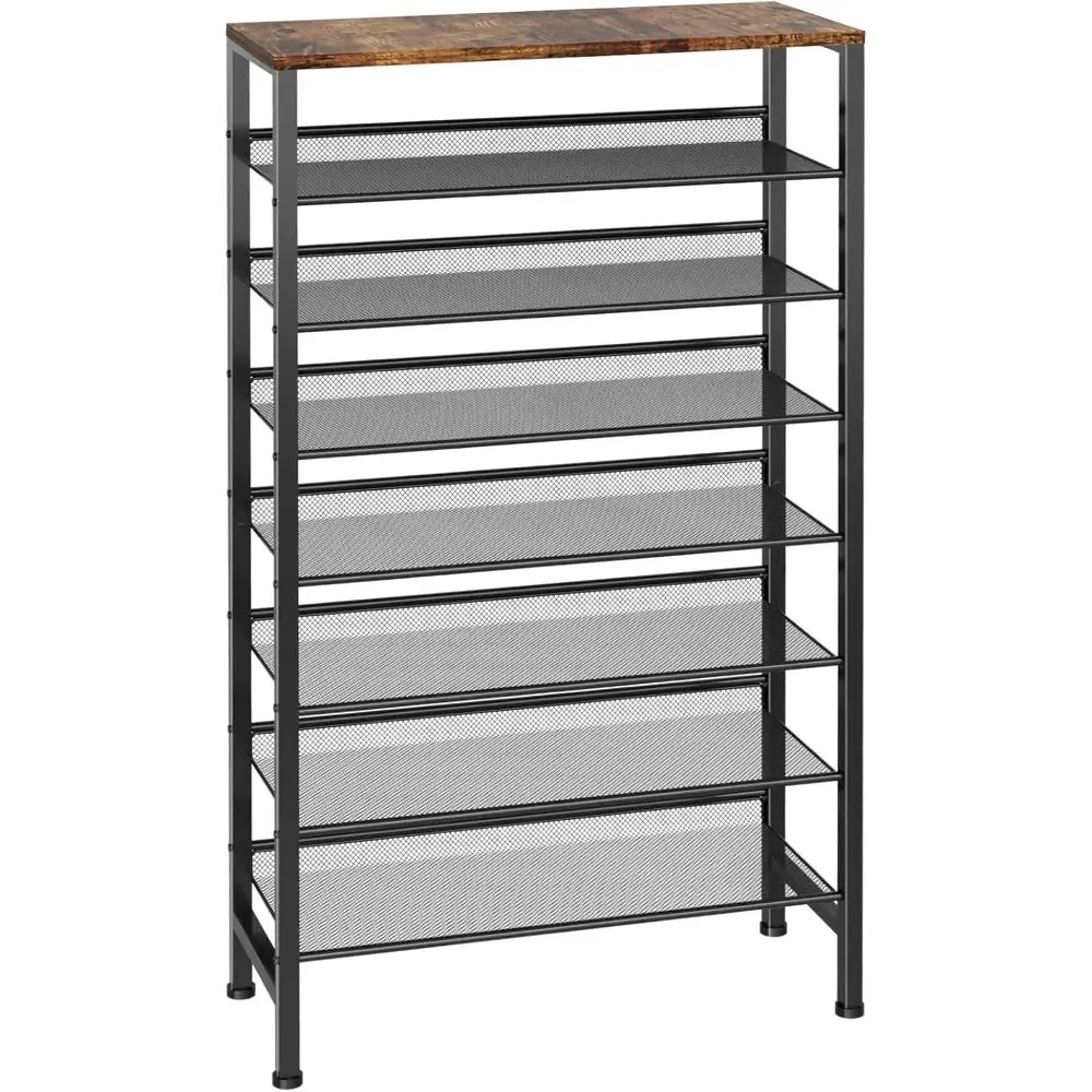 

Large Shoe Rack 8 Tier Shoe Organizer, Heavy Duty Metal Shoe Storage Veal Shoe Rack or Closet ront Door Entrance, Up to 28 Pairs