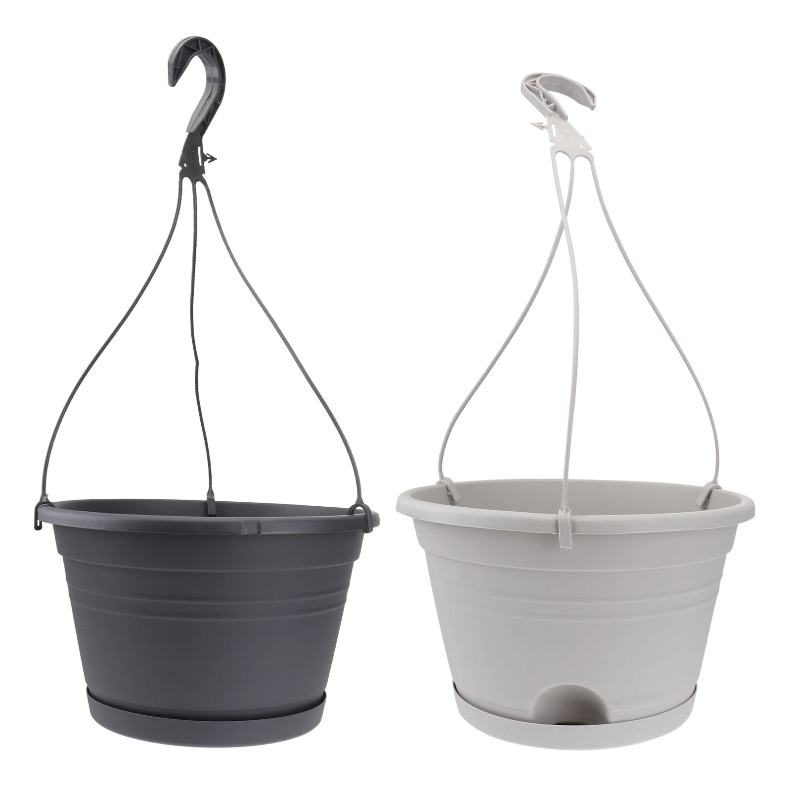 

Hanging Flower Pot 2 Sets Chlorophytum Planter Resin Indoor Pots Wall Hooks Balcony Decor Modern Gardening Home Furnishing Plant