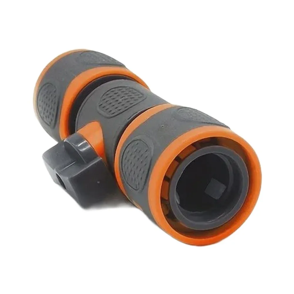 ABS Garden Hose Quick Connect Coupler Double Female with Shutoff Valve Compatible with 16mm European Male Fittings