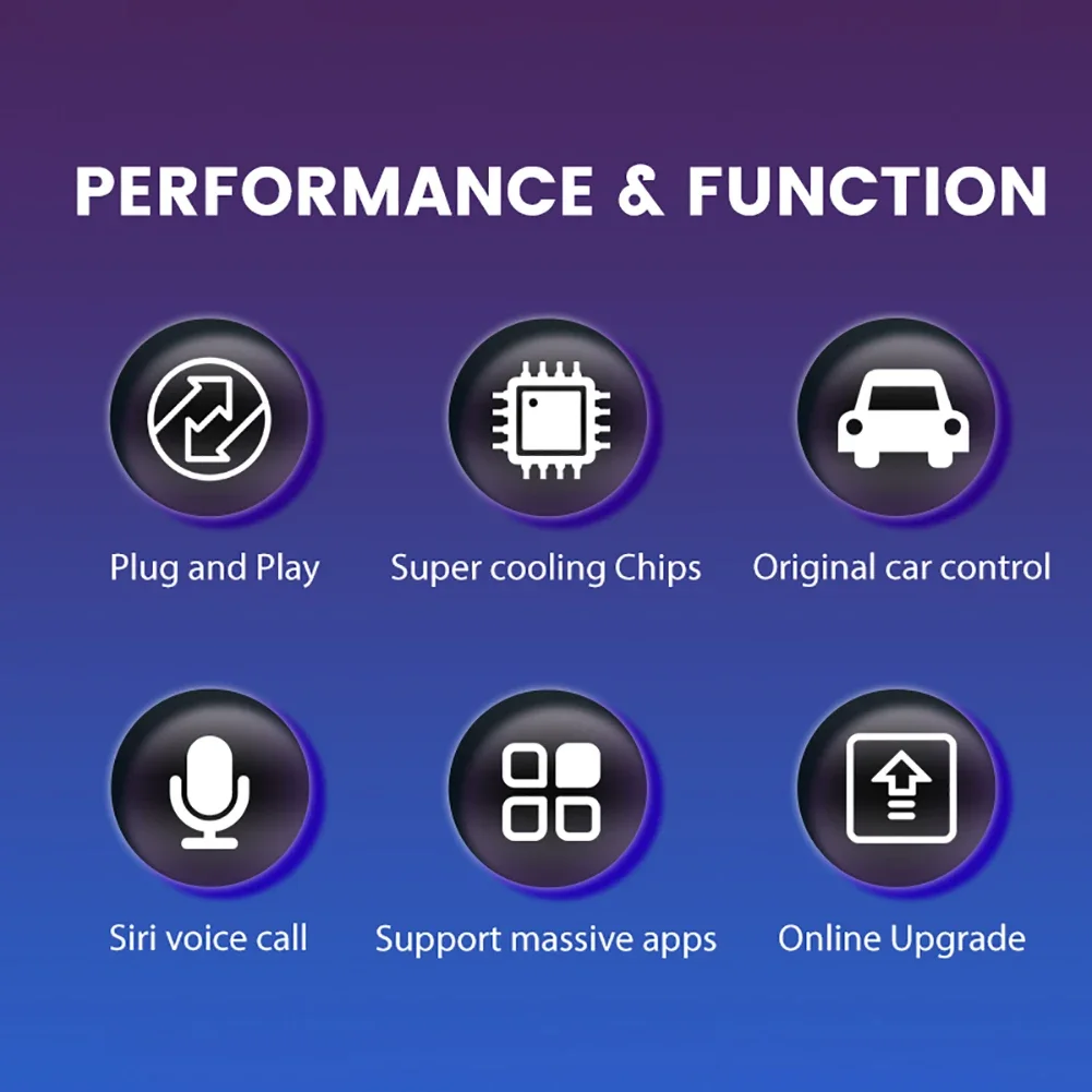 CarlinKit Com Fio para Caixa Auto Android Sem Fio, Adaptador CarPlay, Caixa Ai Carro Inteligente, Wi-Fi, Bluetooth, Conexão Automática, 2Air