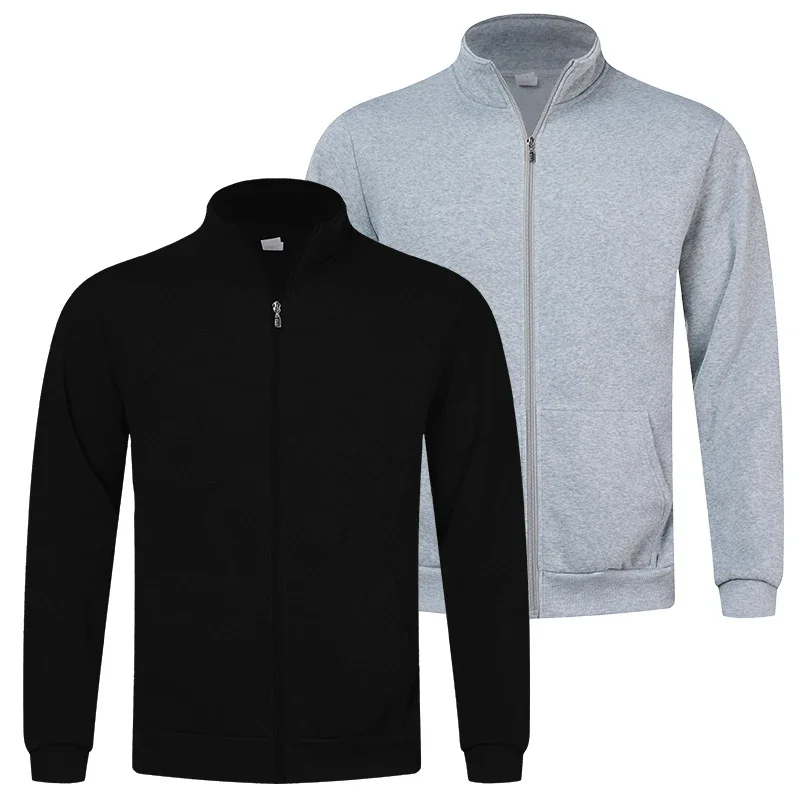 

Новая мужская повседневная утепленная куртка-кардиган на молнии с воротником-стойкой, верхняя одежда, модный дизайн