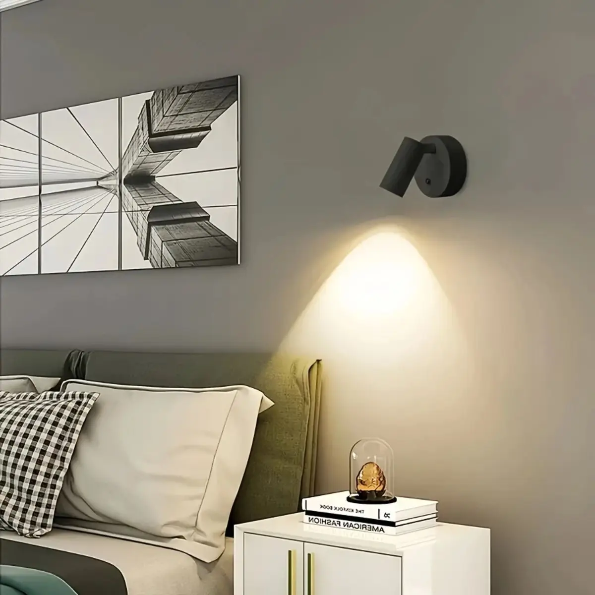 

LED magnetic wall light with 3 color touch controlled dimming options, suitable for indoor reading/outdoor/dining/bedroom/bar
