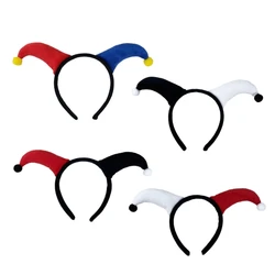 F42F Halloween Clown Horn Headbands Funny Clown Horn Headwear Hairbands Headwear Jester Hairbands Birthday Party
