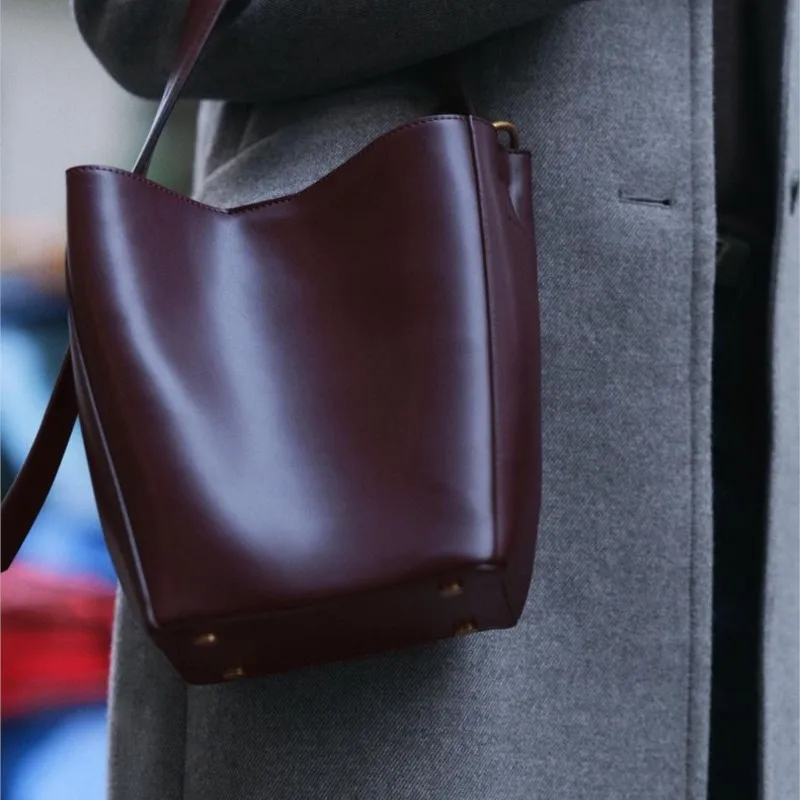 

JIAERDI винтажная ручная сумка-ведро женская кожаная большая вместительная минималистичная сумка на плечо женская роскошная универсальная сумка через плечо