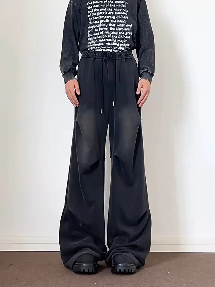 

American Sle Casual Waed Pants Men's Autumn Straight Leg Casual Sport Folded Workwear Trousers Loose Fit Youth Faion