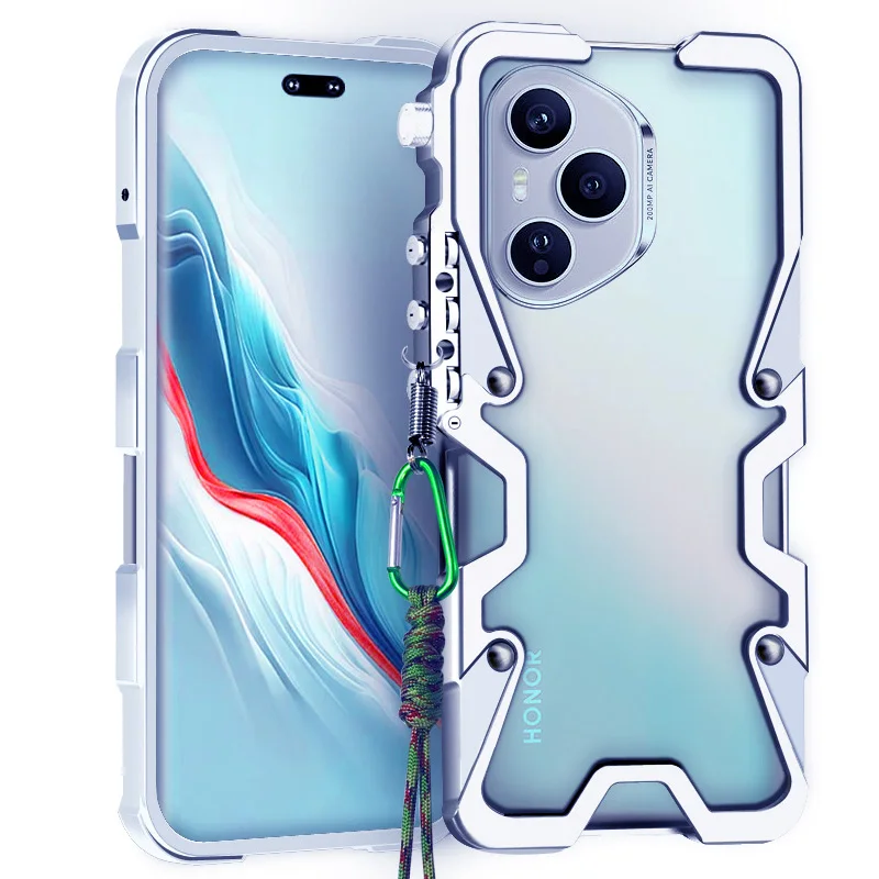 

Противоударный чехол с металлическим каркасом для Honor 400 Pro, алюминиевые чехлы-бамперы, сверхмощные чехлы для Honor 400 Pro Honor400