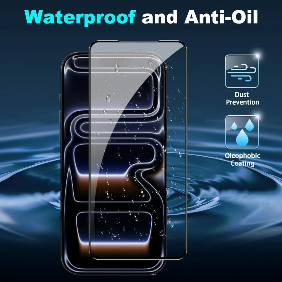 Folia ochronna na ekran iPhone 17 Pro Max 6,9 cala [2+1+2 sztuki] Folia ochronna na ekran przedni + Folia ochronna na obiektyw aparatu + Folia ochronna na ekran tylny
