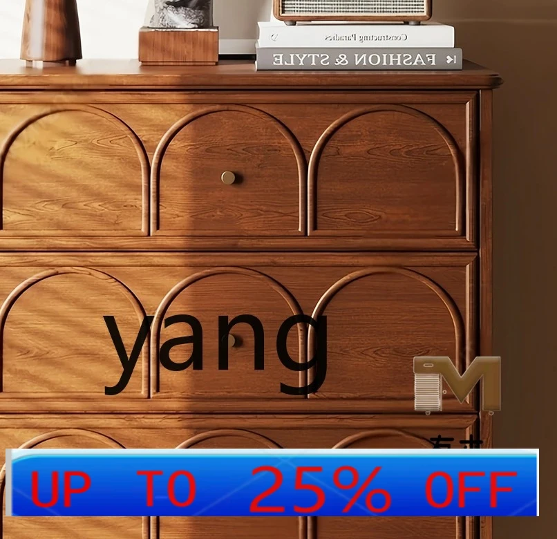 

LMMSolid Wood Sideboard Wall-Mounted Integrated Storage Kitchen Cabinet New Chinese Style Tea Cabinet