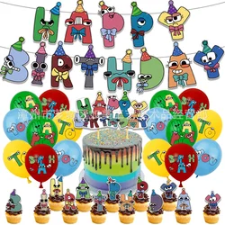 Coloring Alphabet Lore Birthday Party Decoration Supplies Latex Balloon Photograph Backdrop Banner Cake Topper Baby Shower