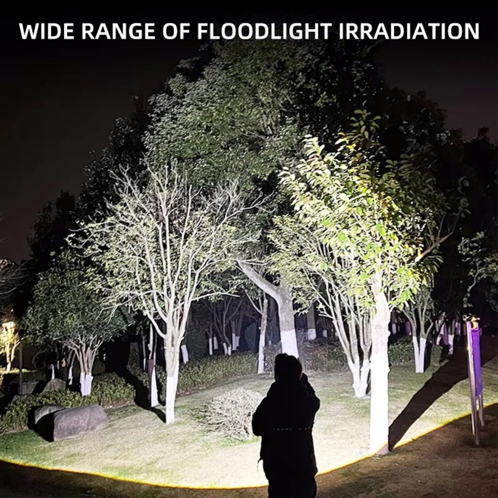 High Power Camping Flashlight Led Fishing Searchlight Usb Rechargeable Flashlight Outdoor Waterproof Tactical Hunting Flashlight