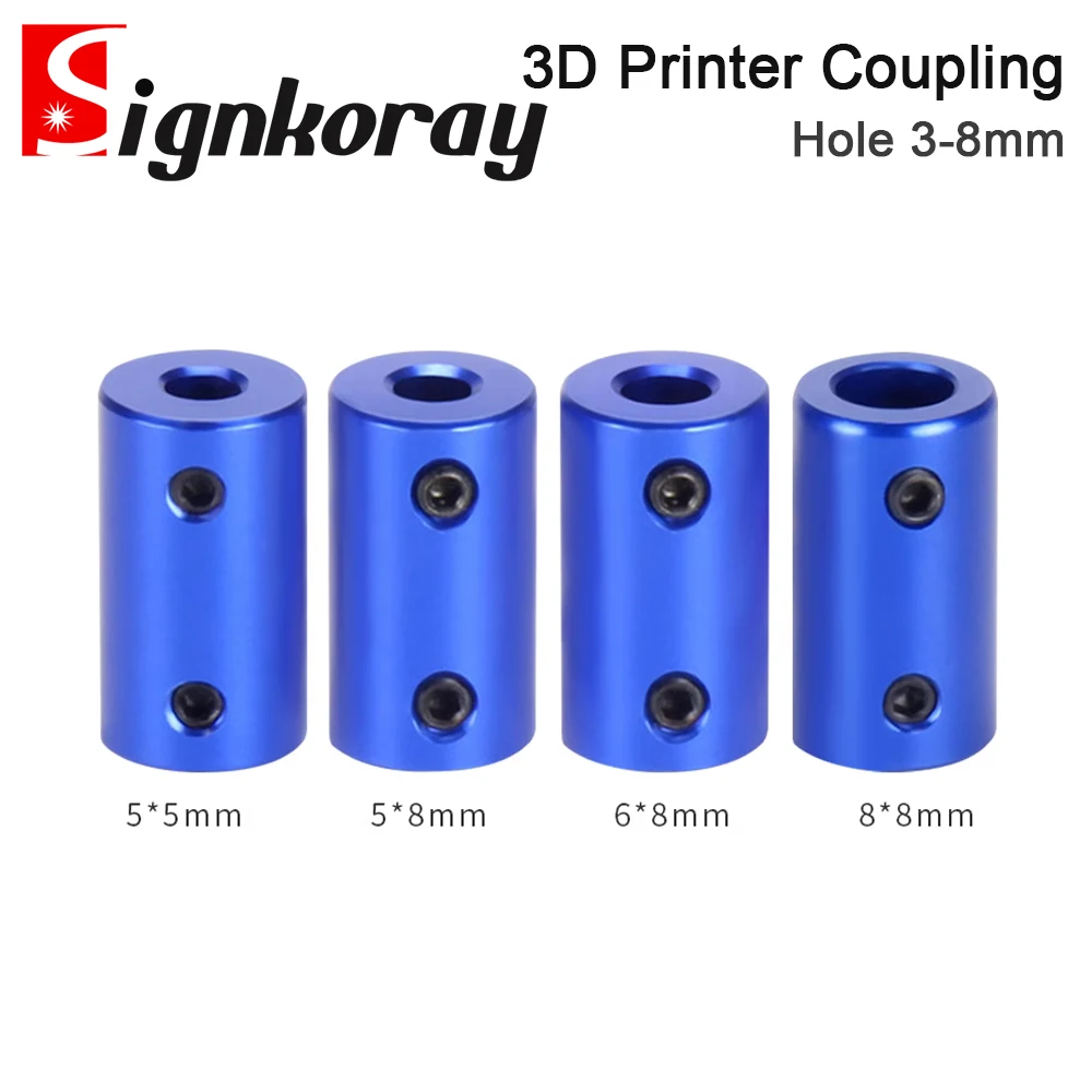 SignkoRay 3D Printer Coupling Rigid Aluminum Alloy Ship Model Shaft Motor Screw DIY Accessories Engraving Machine Shaft Coupling
