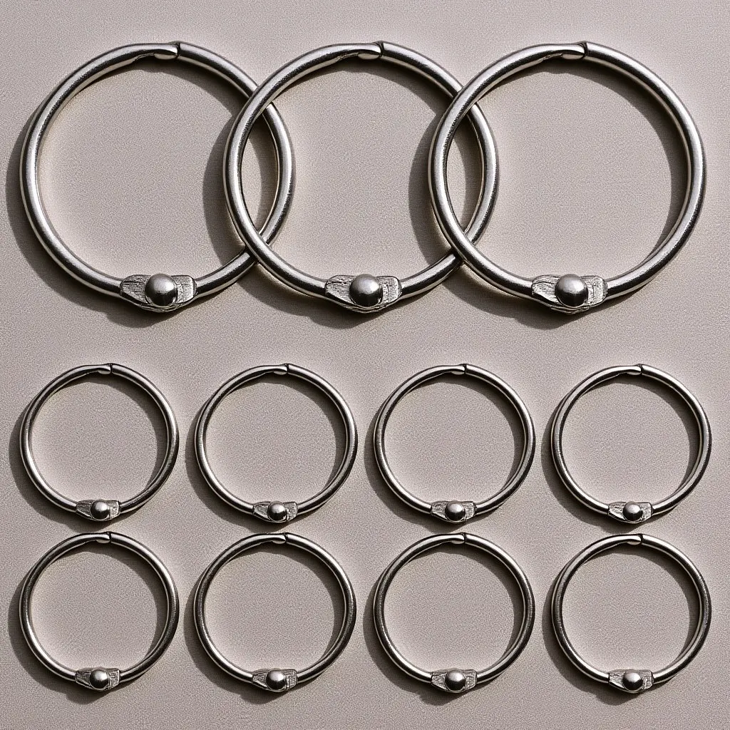 20Pcs Lightweight Portable Metal Rings for Loose Leaf Notepads Index Cards Flash Cards DIY Handmade Gifts Office Binder Supplies