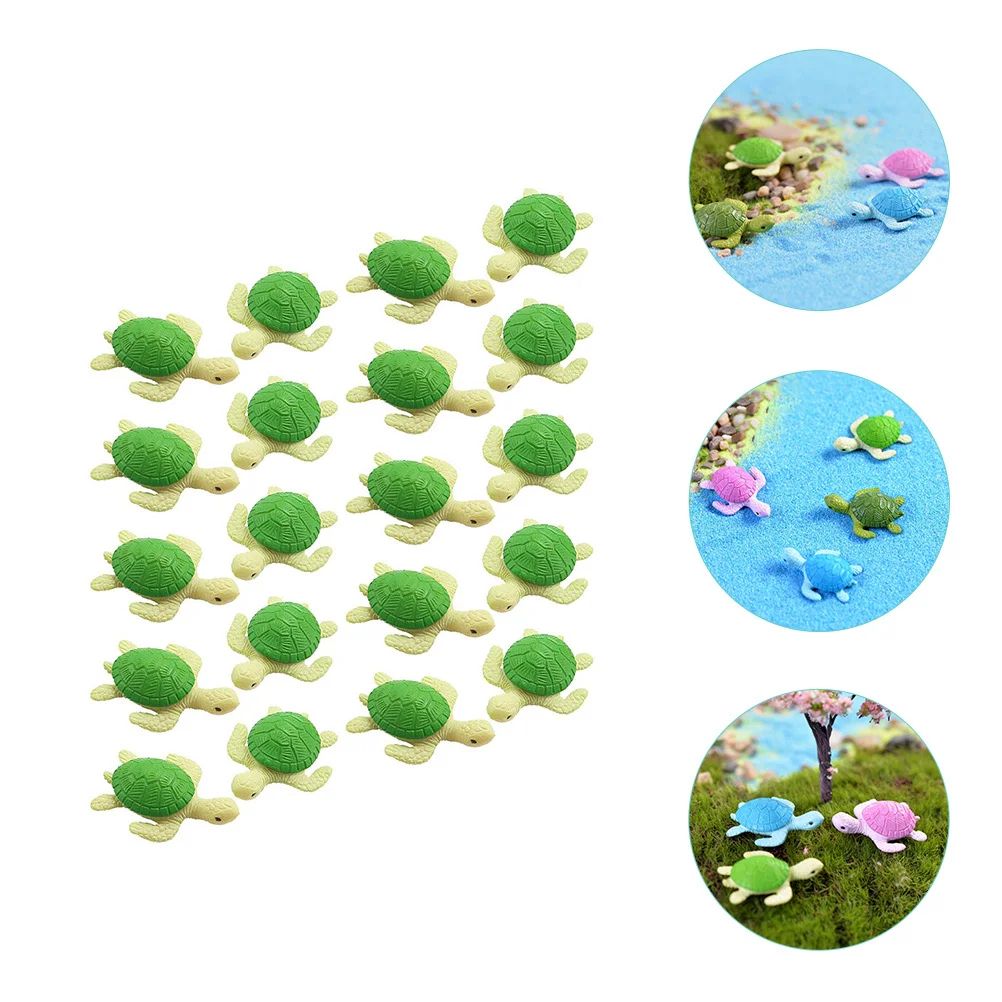 

20Pcs Miniature Turtle Statues Realistic Aquarium Fish Tank Decoration Micro Landscape Ornament Miniature Turtle Statue