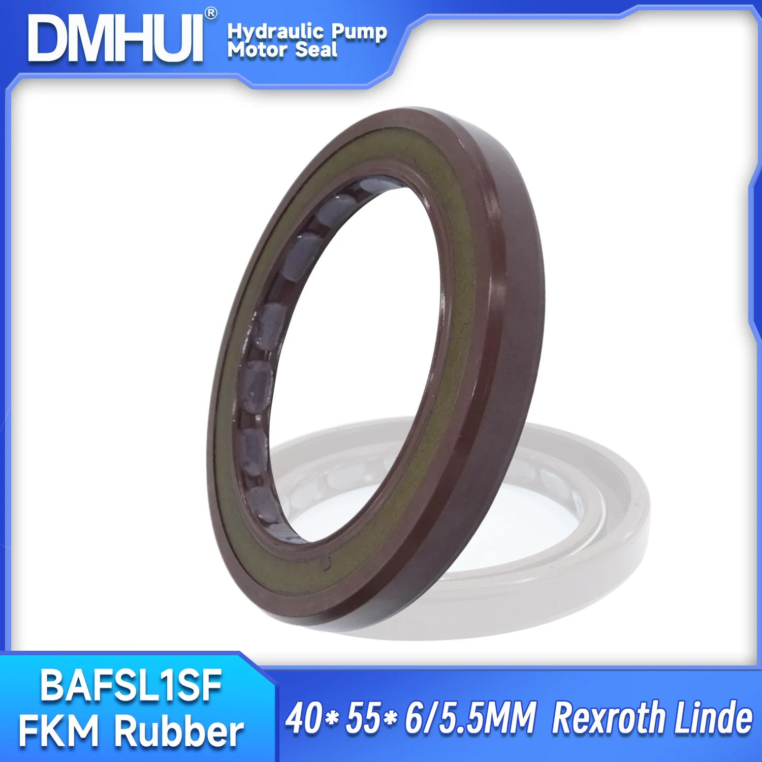 

DMHUI Hydraulic Motor High Pressure Seals 40x55x6/5.5mm Hydraulic Motor High Pressure Seals FKM BAFSL1SF Type for Rexroth/Linde