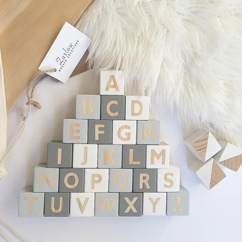 Wood Letters Numbers Block Decoration DIY Alphabet Craft For Wedding baby Education Toy Newborn Keepsake Gift Photo Shoot Decor