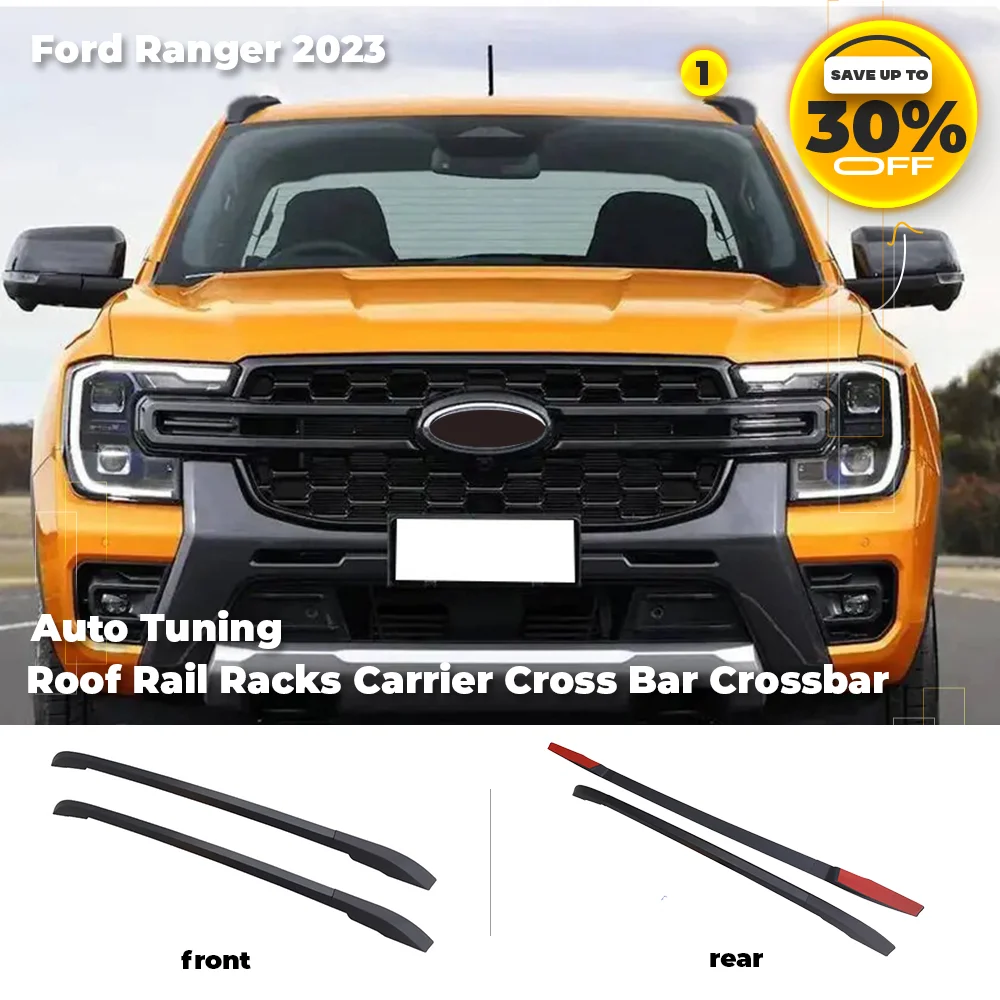 

Ford Ranger Body Kit For Ford 2023+ Raptor T9 MK4 PX4 WILDTRAK SPORT Roof Rail Racks Carrier Cross Bar Off-road Accessories