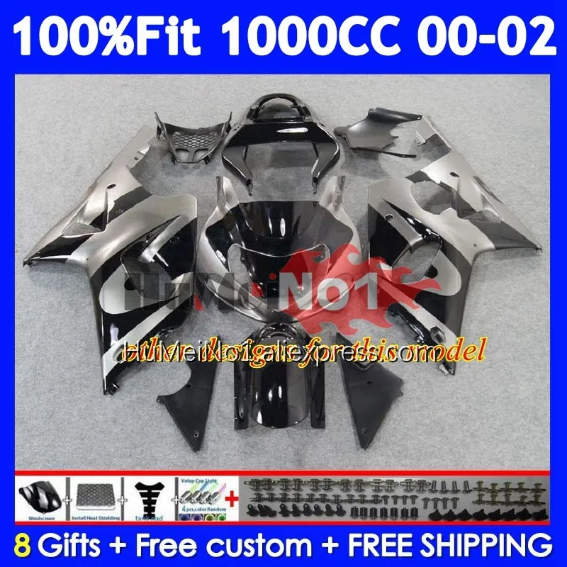 Injection Body For SUZUKI GSXR 1000 GSXR1000 K2 116No.17 1000CC GSXR-1000 Grey black 00 01 02 GSX-R1000 2000 2001 2002 Fairing