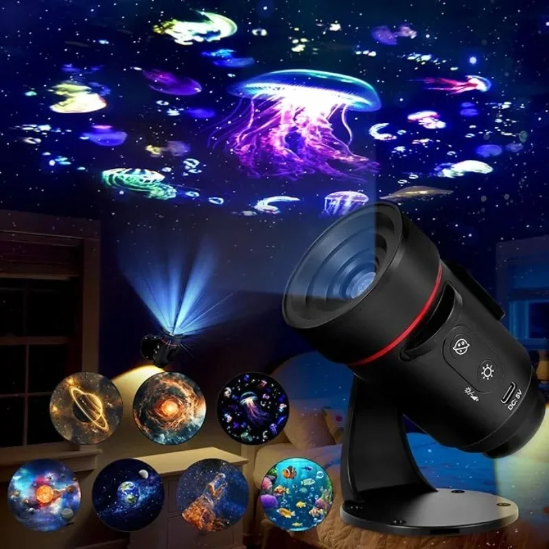 Telescopio de ensueño dinámico cielo estrellado proyección luz dormitorio cielo estrellado atmósfera superior luz regalo de Navidad