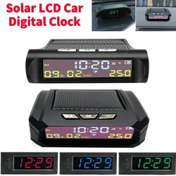 TPMS Look Solar LCD Car Digital Clock With Date In-Car Temperature And LCD Time Date Display Auto Interior Accessories AN01 AN02
