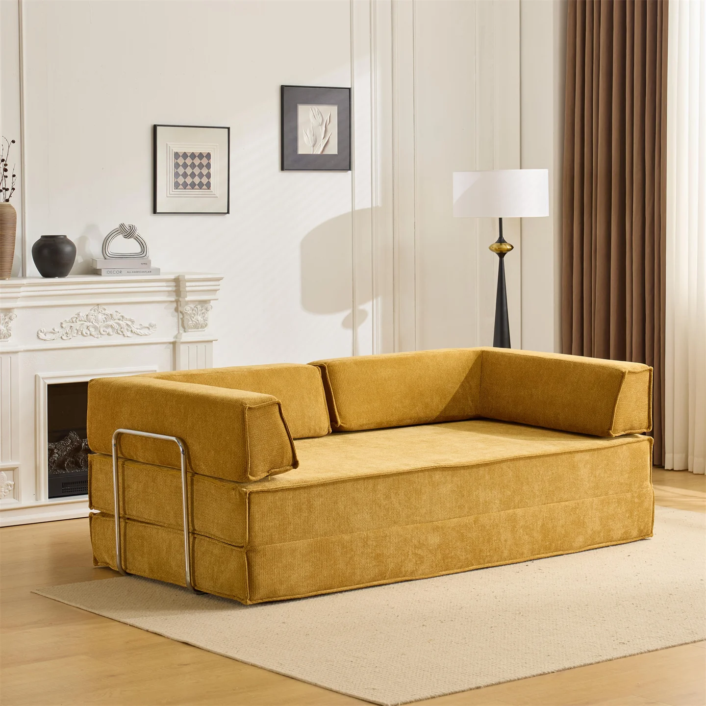 Folding Dual-purpose Sofa Bed for Home Living Room, Large and Small Living Room Splicing and Compression Module Sofa