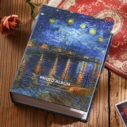6 Inch Insert Oil Painting Large Capacity Family Photo Album Album Book Couple's Memorial Album 200 Photos Baby Growth Album