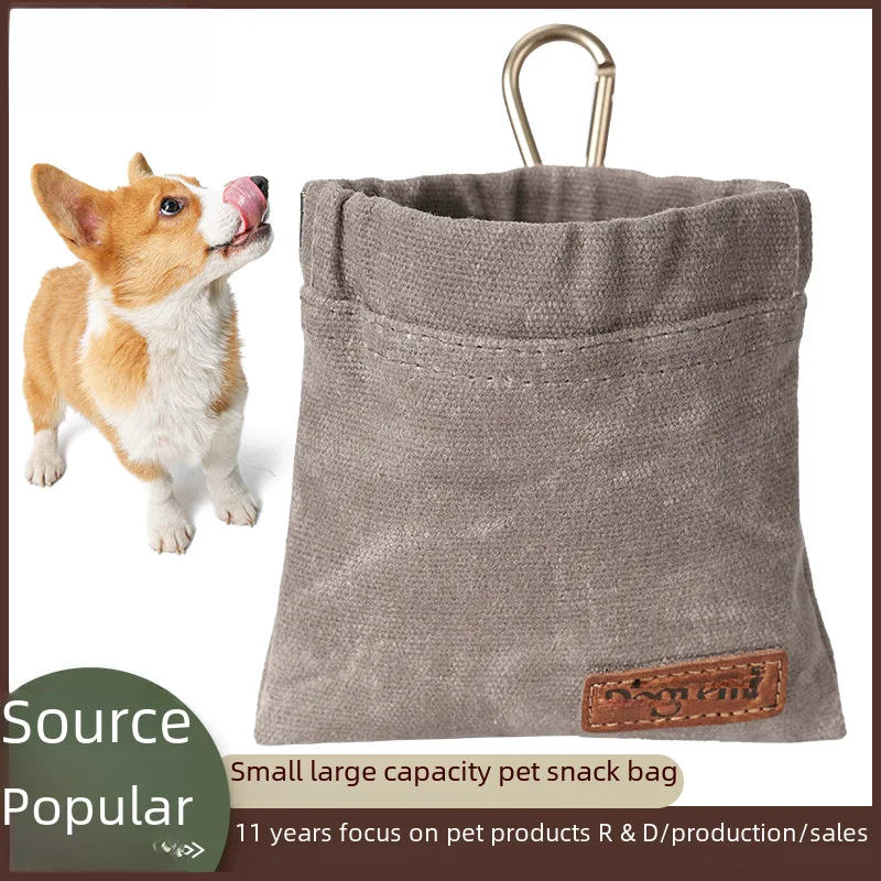 Pet supplies dog snack bag dog walking equipment waist bag feeding large capacity portable out bag dog walking bag Perritos