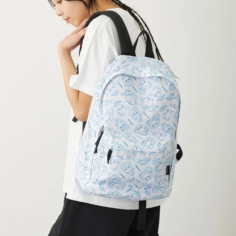 

Anime Chiikawa Trendy Cartoon Print Backpack for Girls Lightweight Cute Large Capacity Fashion Casual School Travel Bag 2026 new